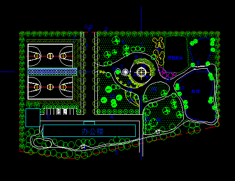某公園景觀規劃設計圖紙免費下載