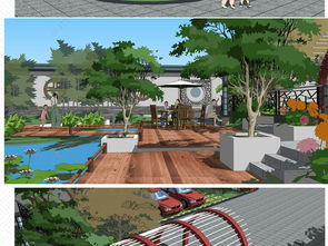 別墅院景觀設(shè)計(jì)園林模型下載
