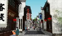 徽州文化商業街區su精品建筑與景觀設計模型的下載地址,sketchup草圖大師模型,建筑室內,園林建筑裝飾設計素材